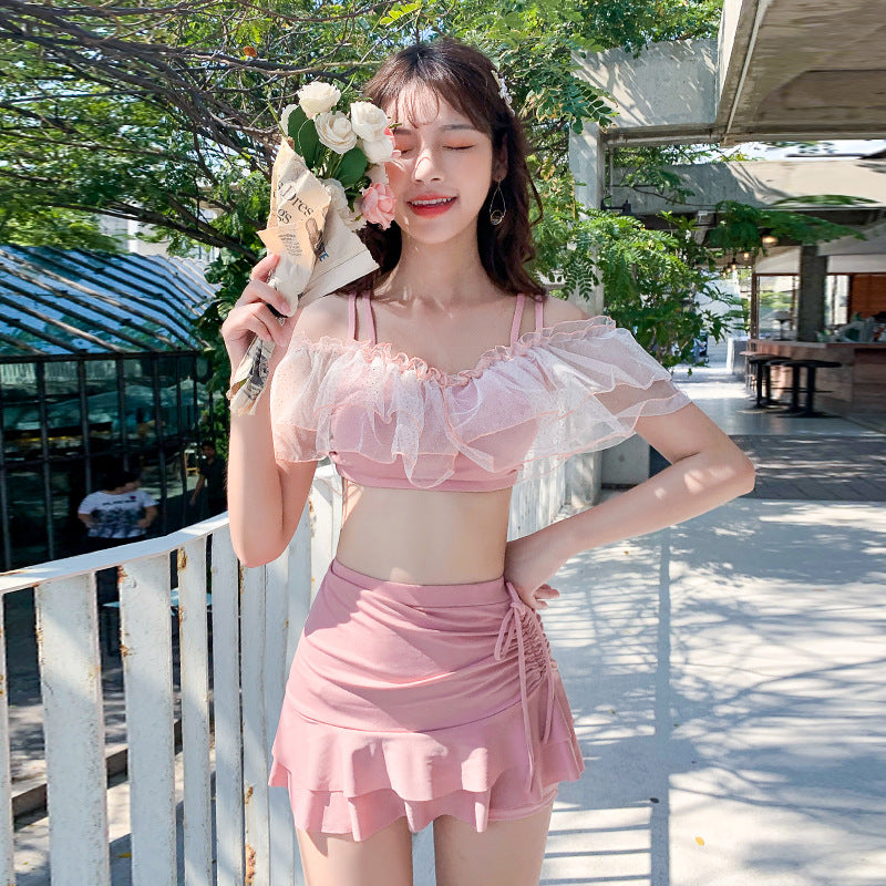 Pink Korean Ladies Two-Piece