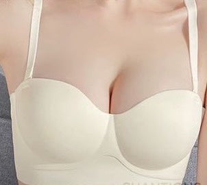 Non-marking Underwear Women's Small Chest Gathers Up Strapless