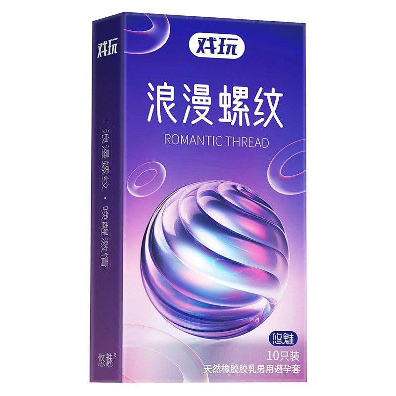 C48 悠魅戏玩系列避孕套 浪漫螺纹【10只】