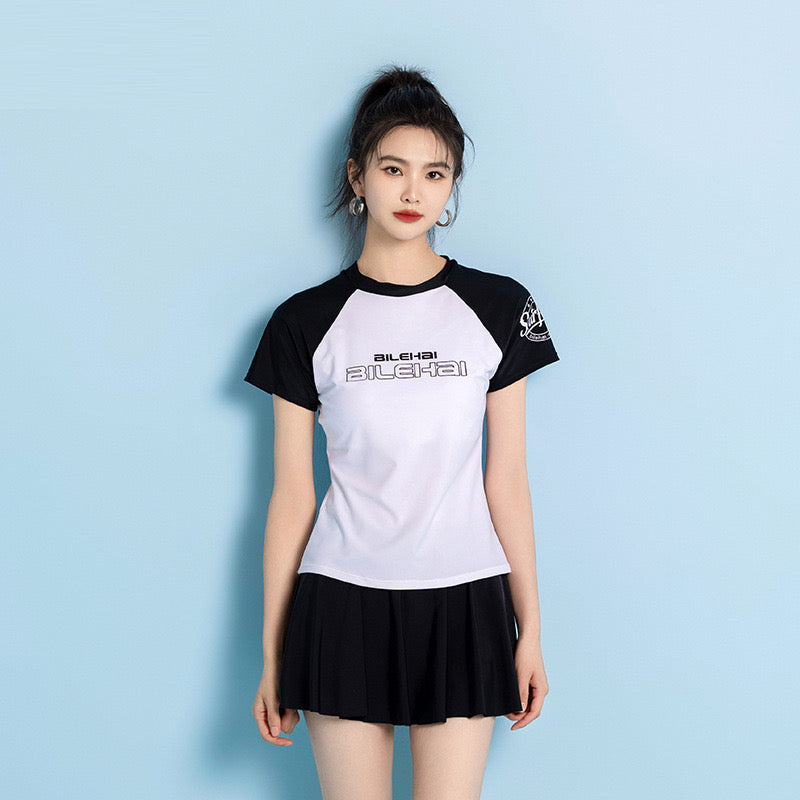 Swimsuit Women's Fitness Separate Short Sleeve