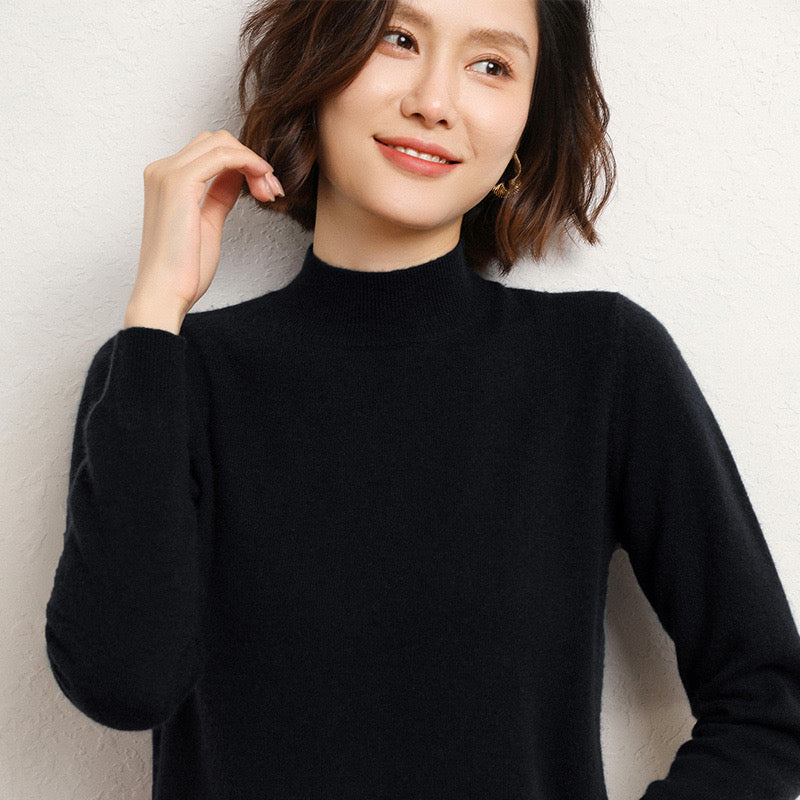 Thick Knitted Thermal Sweater for Women Loose Style