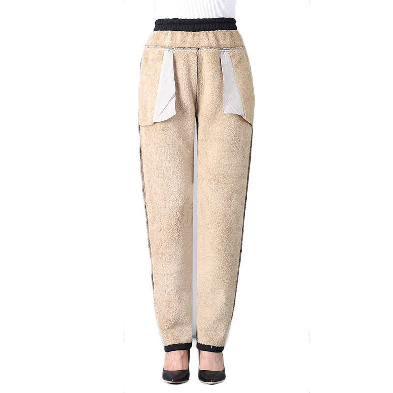 Warm Sherpa Winter Thermal Pants with Pockets