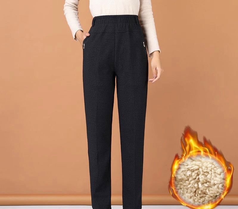 Warm Sherpa Winter Thermal Pants with Pockets