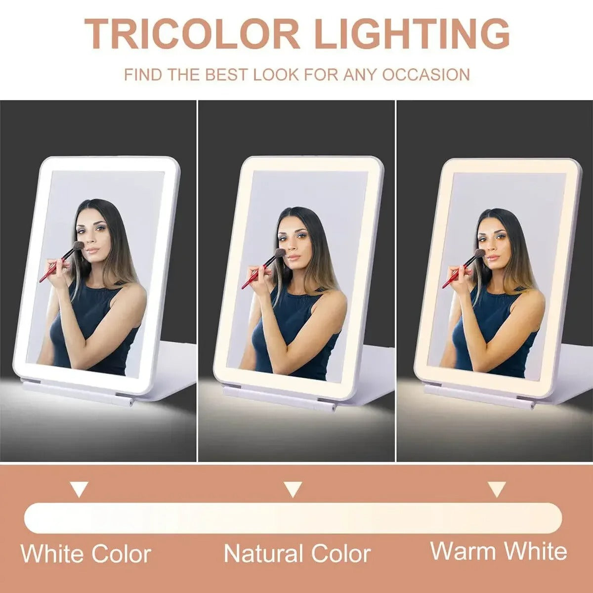 LED Cosmetic Mirrors Foldable Makeup Mirror