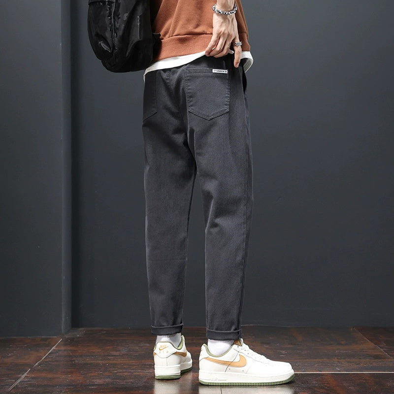 Oversized Cargo Jeans Men Streetwear Black Blue