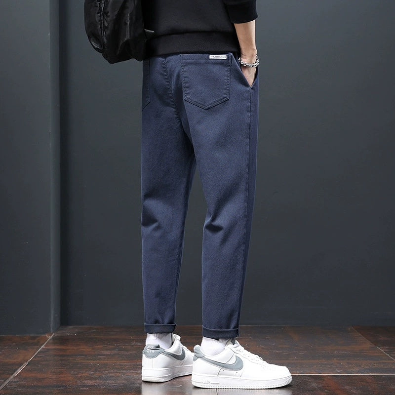Oversized Cargo Jeans Men Streetwear Black Blue