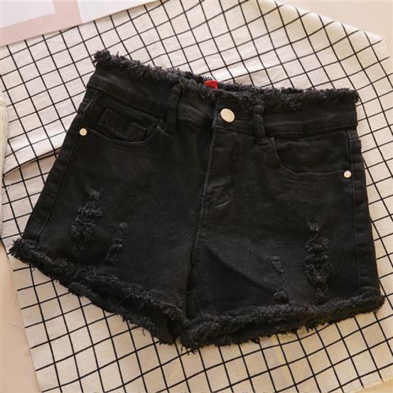 Women's High Waisted Causal Jean Shorts