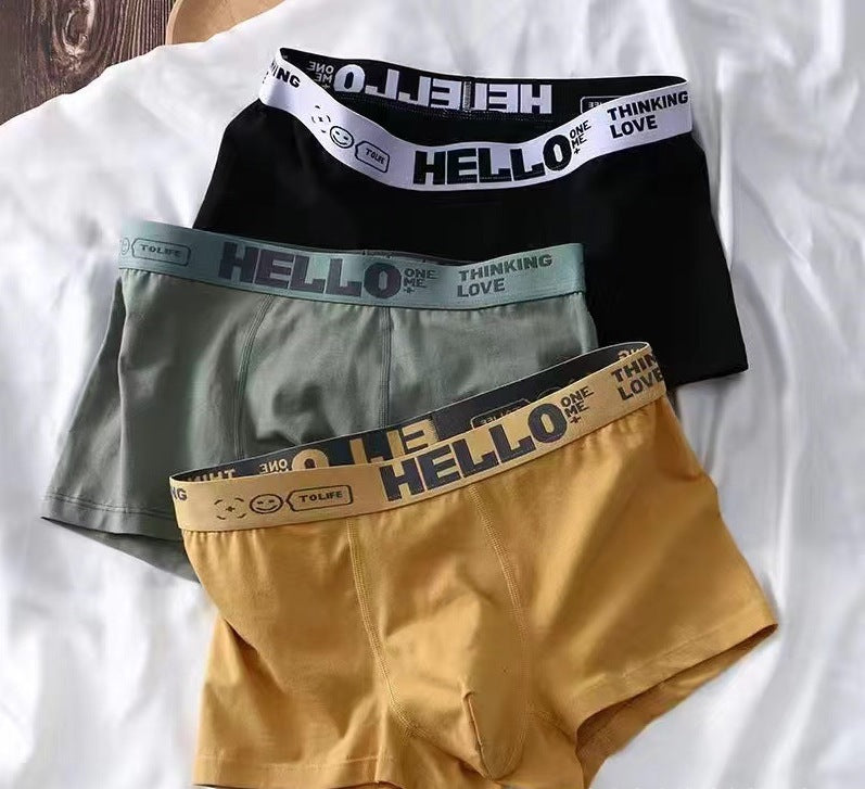 Men's Cotton Boxer Briefs Stretchy Underwear Wholesale