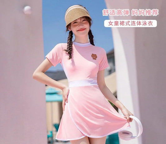 Pink Young One-Piece Swimsuits