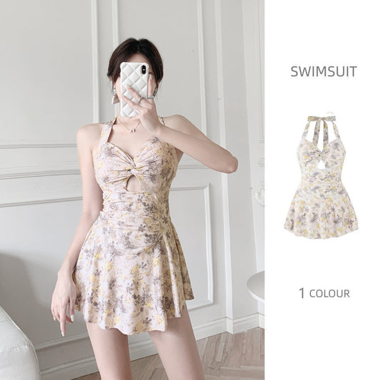 Summer Flower Sundress Sweet Cute Swimwear One piece