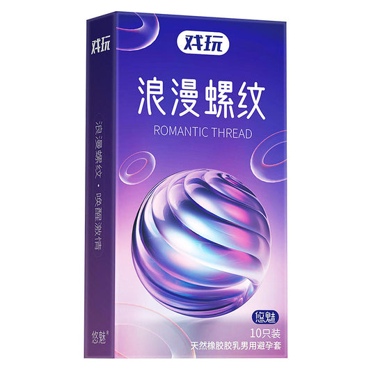 C48 悠魅戏玩系列避孕套 浪漫螺纹【10只】