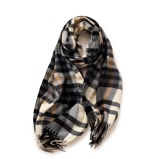 Classic Black Cashmere Scarf