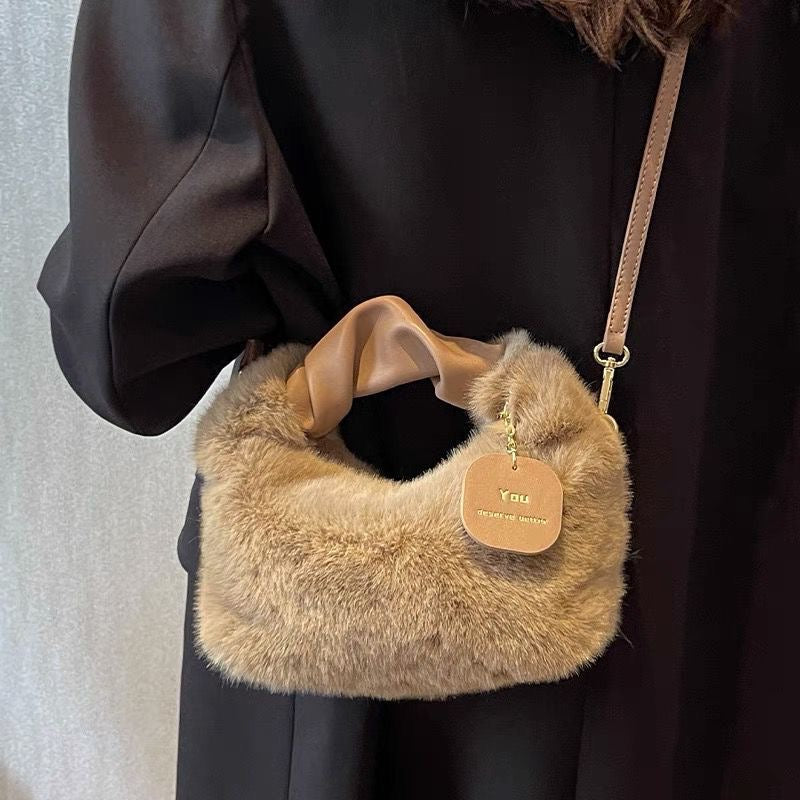 Cute Furry Handbag Soft Fur Purse