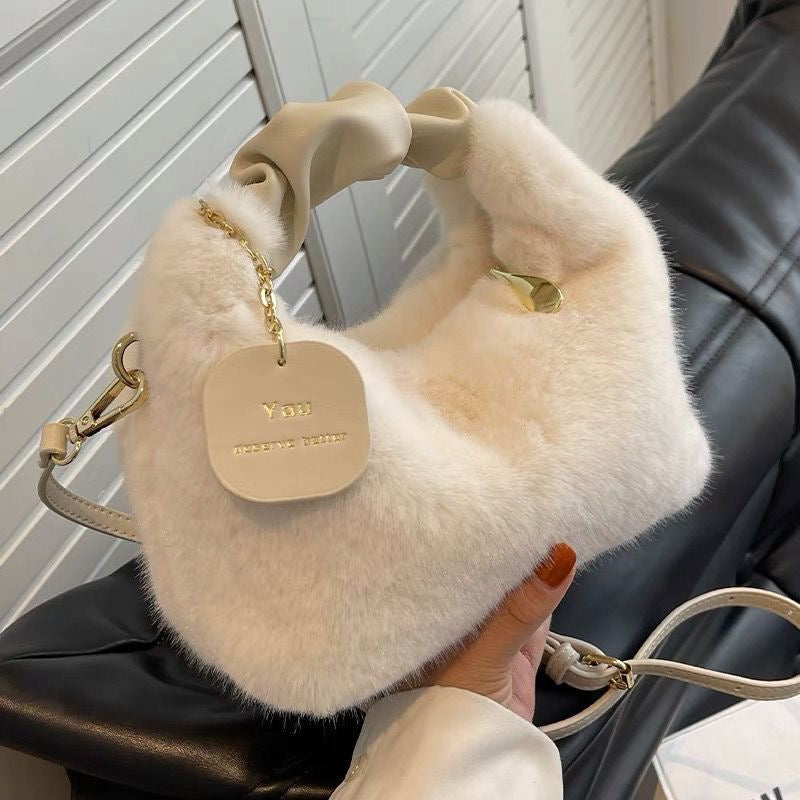 Cute Furry Handbag Soft Fur Purse